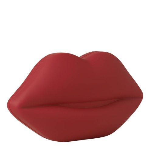 Womens Red Rubber Perspex Lips Clutch Bag 49388 by Lulu Guinness from Hurleys