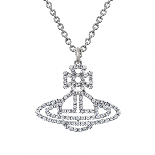 Vivienne Westwood Necklace Womens Platinum/Crystal Annalisa Pendant ...