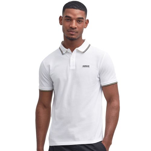 Mens White Tipped S/s Polo Shirt 138047 by Barbour International from Hurleys