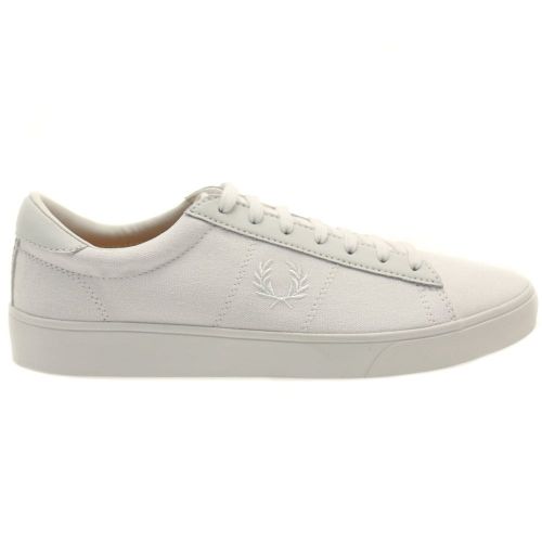 Mens White Spencer Canvas Trainers 35431 by Fred Perry from Hurleys