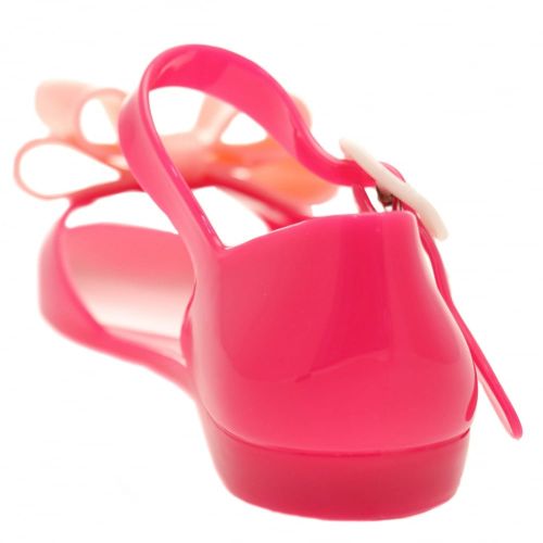 Girls Fuchsia Frappe Bow Sandals (29-32) 44537 by Lelli Kelly from Hurleys