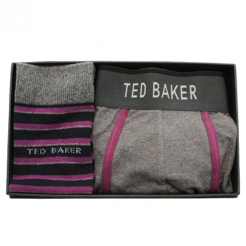 Mens Grey Marl Boonah Socks & Boxer Gift Set 66354 by Ted Baker from Hurleys