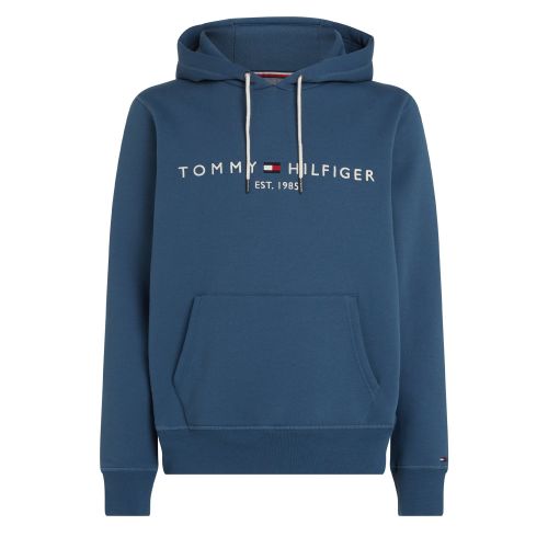 Mens Aegean Sea Tommy Logo Hoodie 138361 by Tommy Hilfiger from Hurleys