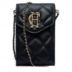 Womens	Black Quilted Knightsbridge Phone Pouch