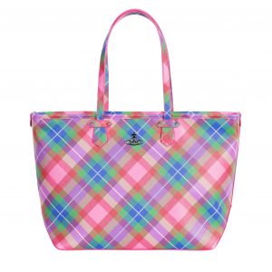 Womens Candy Tartan Colette Tote Bag