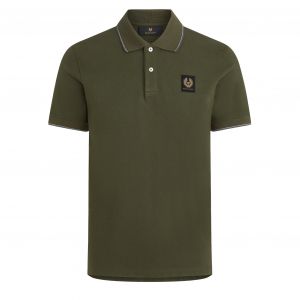 Mens Tile Green Double Tipped S/s Polo
